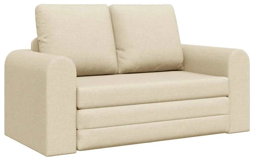 vidaXL Κρεβάτι καναπές Κρεμ 148 x 71 x 83 εκ. ύφασμα