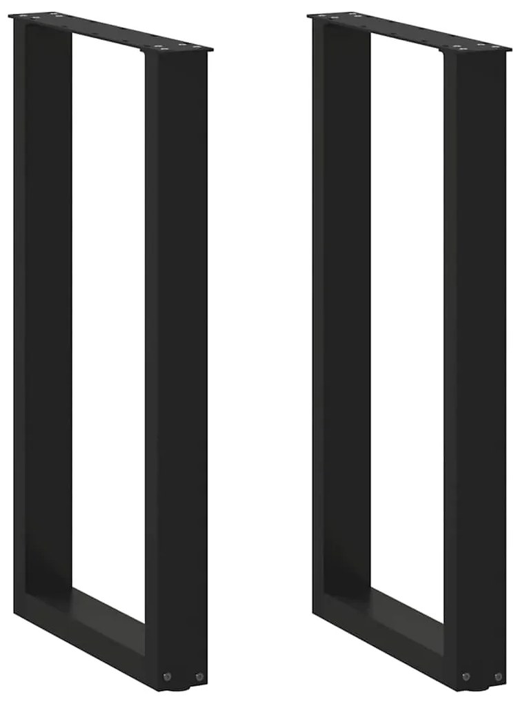 vidaXL Πόδια Τραπεζιού Μπαρ σε Σχήμα U 2 τεμ. Μαύρα 50x(90-91) εκ. Ατσάλι