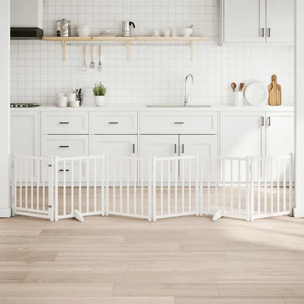 Διαχωριστικό Σκύλων/Πόρτα Πτυσσόμενο 6 Πάνελ 300εκ. Μασίφ Ελάτη