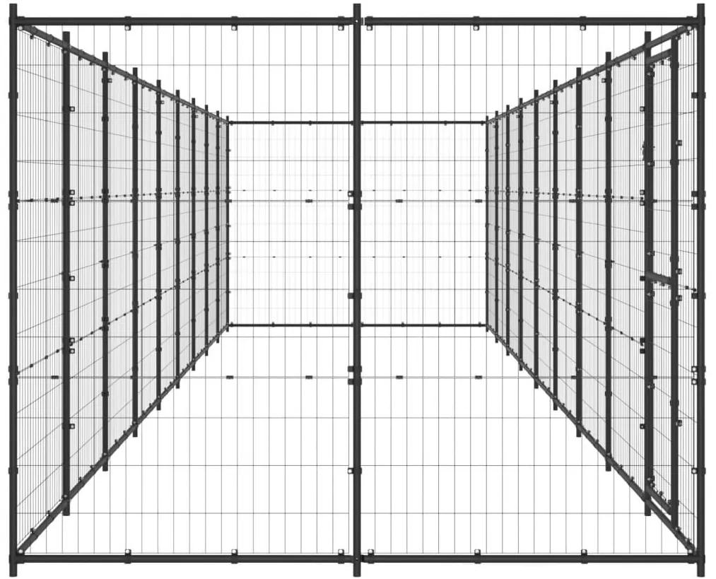 Κλουβί Σκύλου Εξωτερικού Χώρου 21,78 μ² από Ατσάλι - Μαύρο