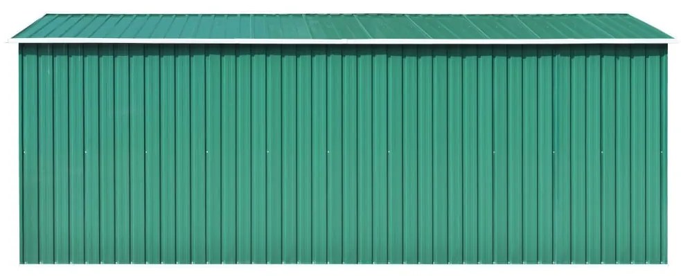 vidaXL Αποθήκη Κήπου Πράσινη 257 x 489 x 181 εκ. από Μέταλλο