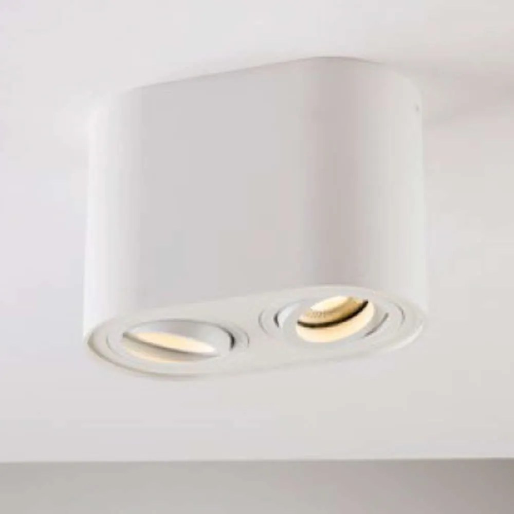 Φωτιστικό Οροφής - Σποτ Town I-TOWN-R2 BCO 2xGU10 18x9,5x12,5cm White Intec Aluminium