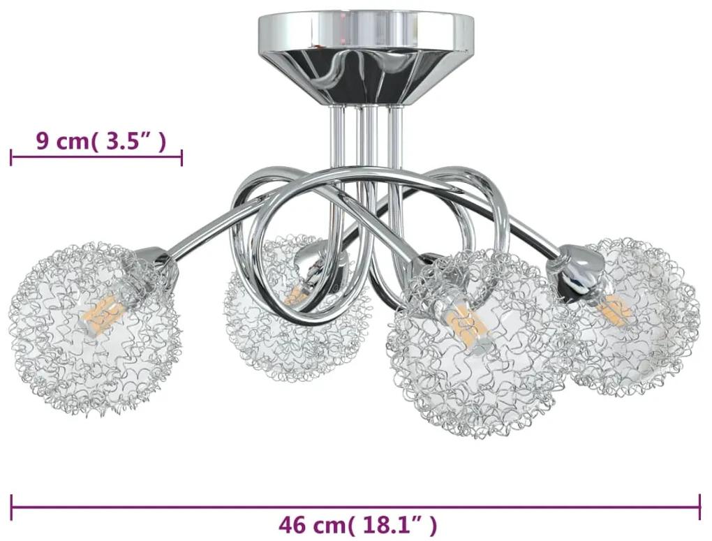 vidaXL Φωτιστικό Οροφής με Συρμάτινα Διχτ. Καπέλα για 4 Φώτα LED G9