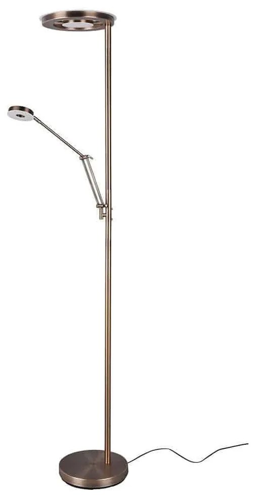 Φωτιστικό Δαπέδου Led Barrie 4000Lm, 600Lm 181x30cm Old Brass 424210304 Trio Lighting Metal