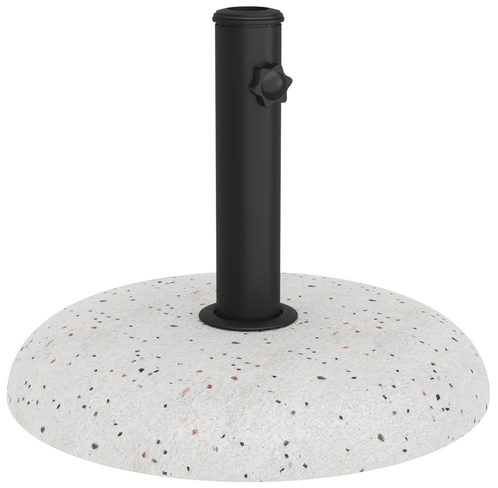 vidaXL Βάση Ομπρέλας για Πόλους 37/42/52/58mm Λευκό Σκυρόδεμα 20 kg