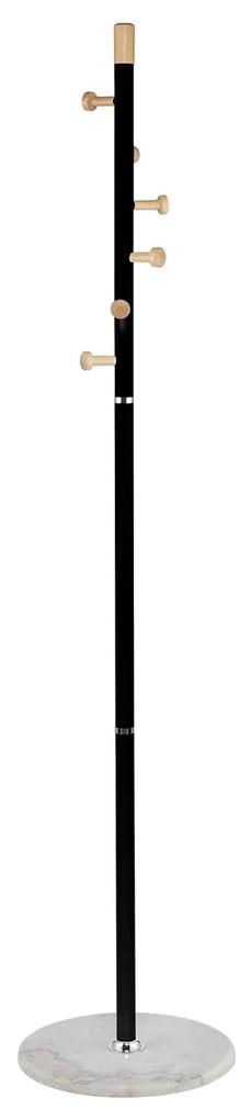 Καλόγερος MAGGIORE Μαύρο/Φυσικό Μέταλλο/Μάρμαρο 37x37x173.5cm - Μέταλλο - 14620040
