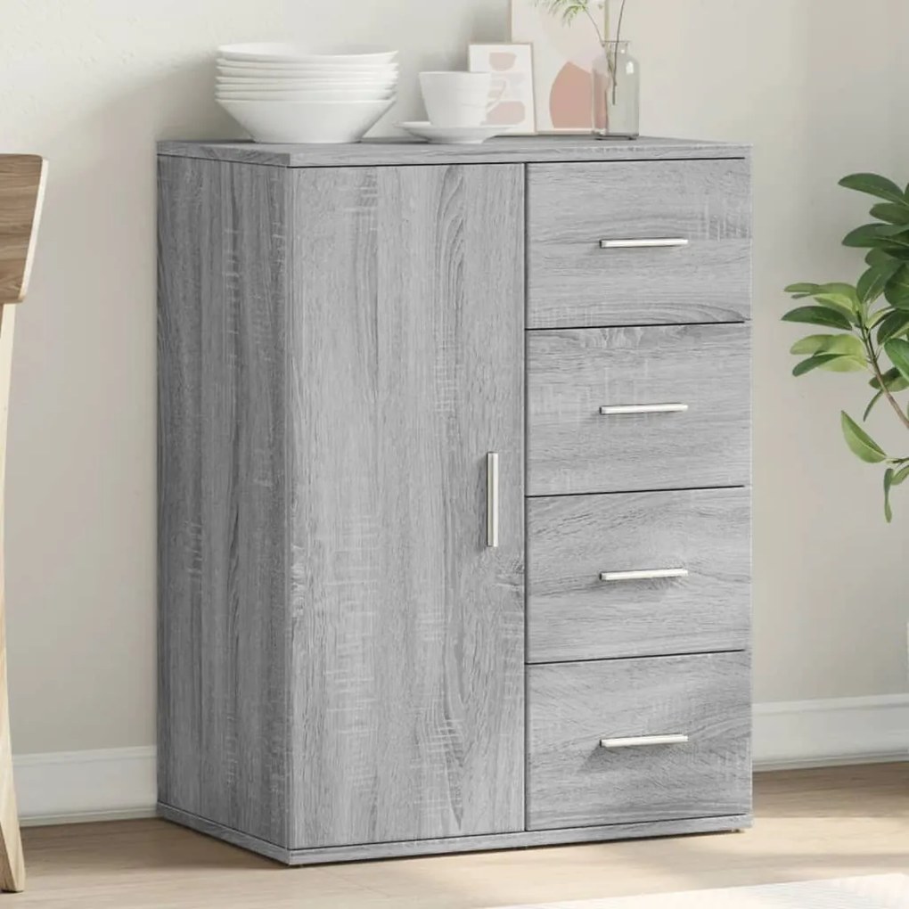 vidaXL Μπουφές Γκρι Sonoma 59x39x80 εκ. από Επεξεργασμένο Ξύλο