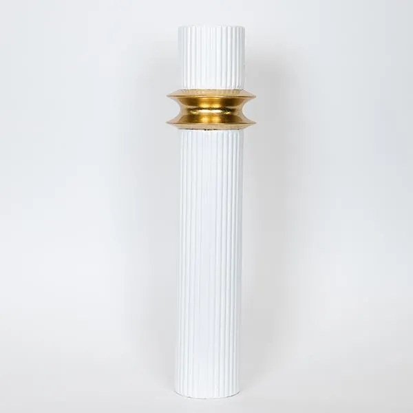 ΒΑΖΟ ΜΕΤΑΛΛΙΚΟ ΧΡΥΣΟ - ΑΣΠΡΟ 15x15x61cm|752-22019