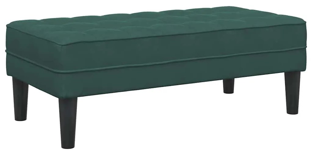 vidaXL Παγκάκι Σκούρο Πράσινο 113x57x39 εκ. Βελούδο