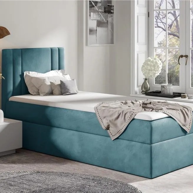 Επενδυμένο κρεβάτι Carmen Mini-Mpez-90 x 200-Deksia