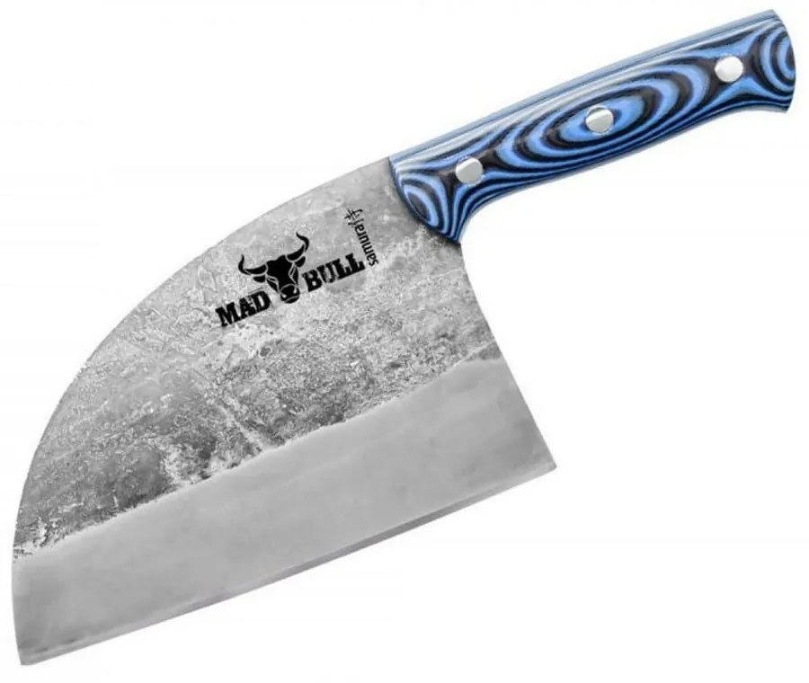 Μπαλτάς Mad Bull SMB-0040 18cm Black-Blue Samura Ανοξείδωτο Ατσάλι