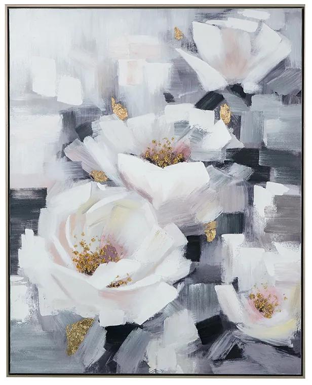Πίνακας με κορνίζα λουλούδι  Hand Painting With Ps Frame - Καμβάς - 82842