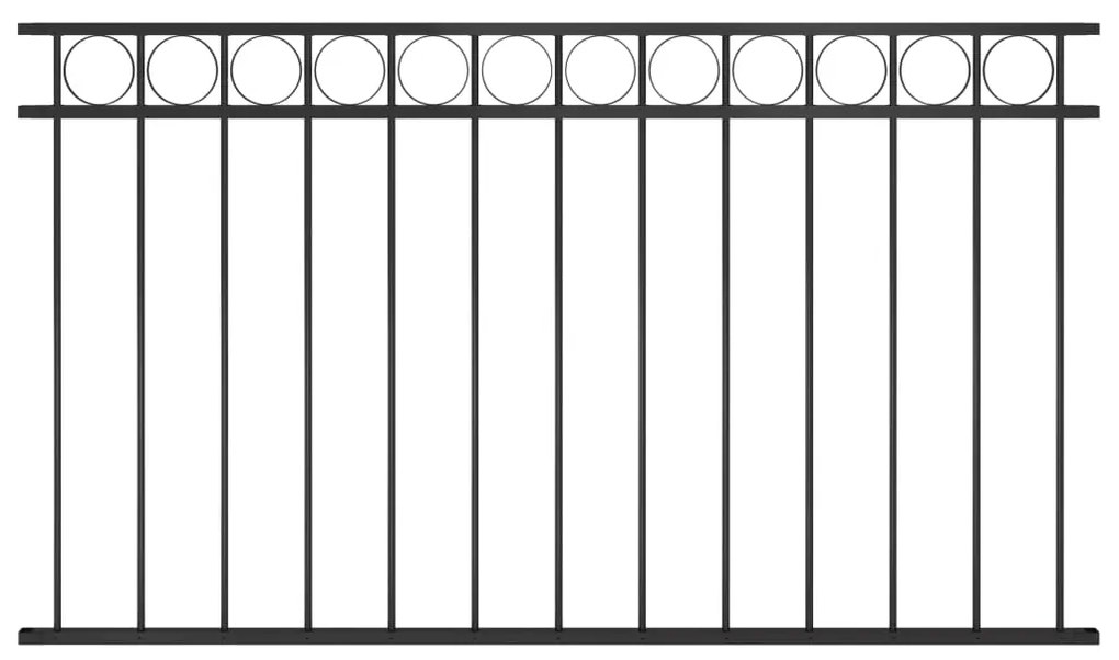 Πάνελ Περίφραξης Ατσάλινο Μαύρο 1,7x0,8 μ.