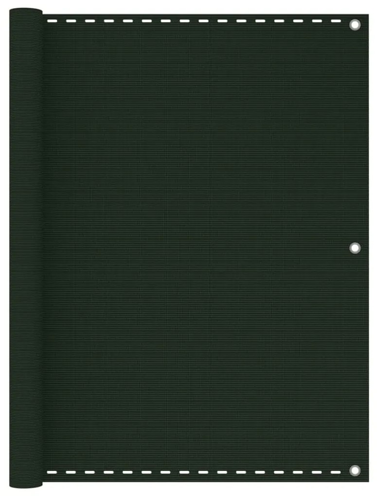 vidaXL Διαχωριστικό Βεράντας Σκούρο Πράσινο 120 x 300 εκ. από HDPE