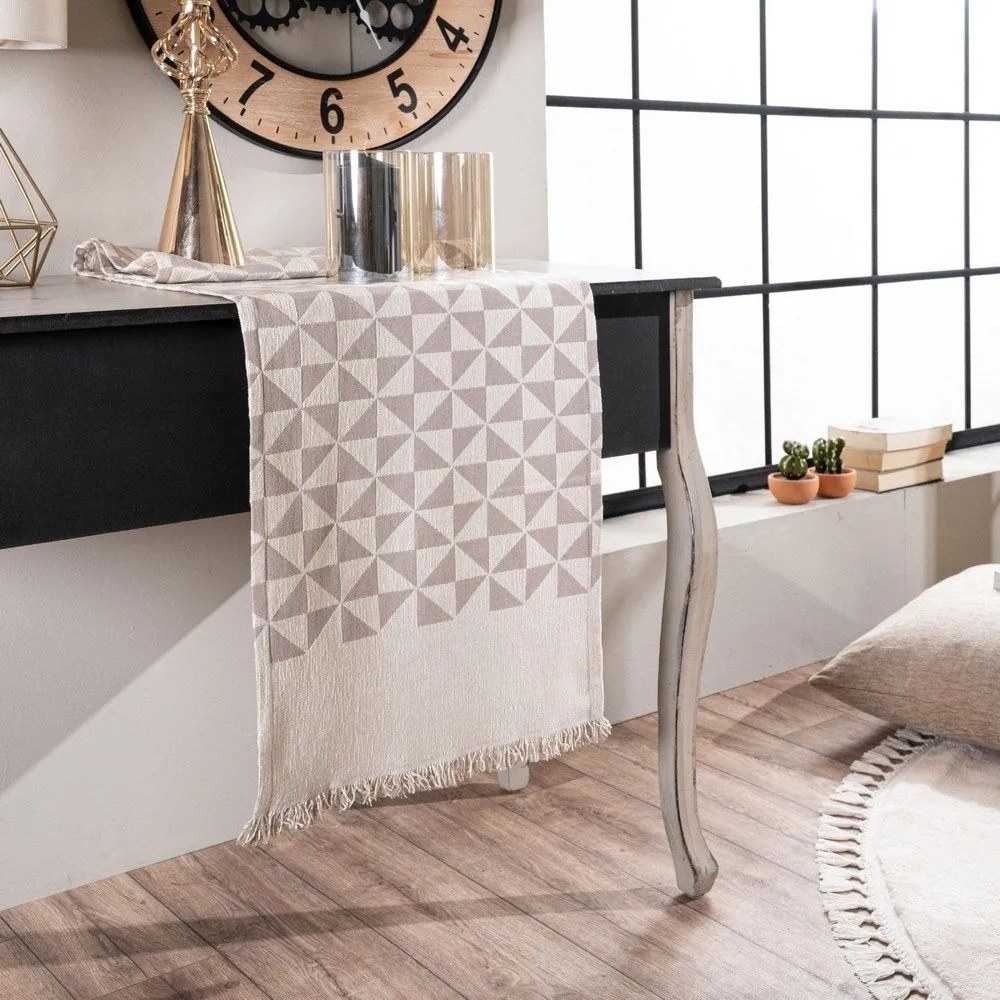 Τραβέρσα Columbia 01 Ecru Teoran 45X180 Acrylic,Cotton,Polyester