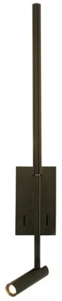 Απλίκα Φωτιστικό Τοίχου 64cm LED 5W IP20 3000K Zambelis-23039-Μαύρο 23039