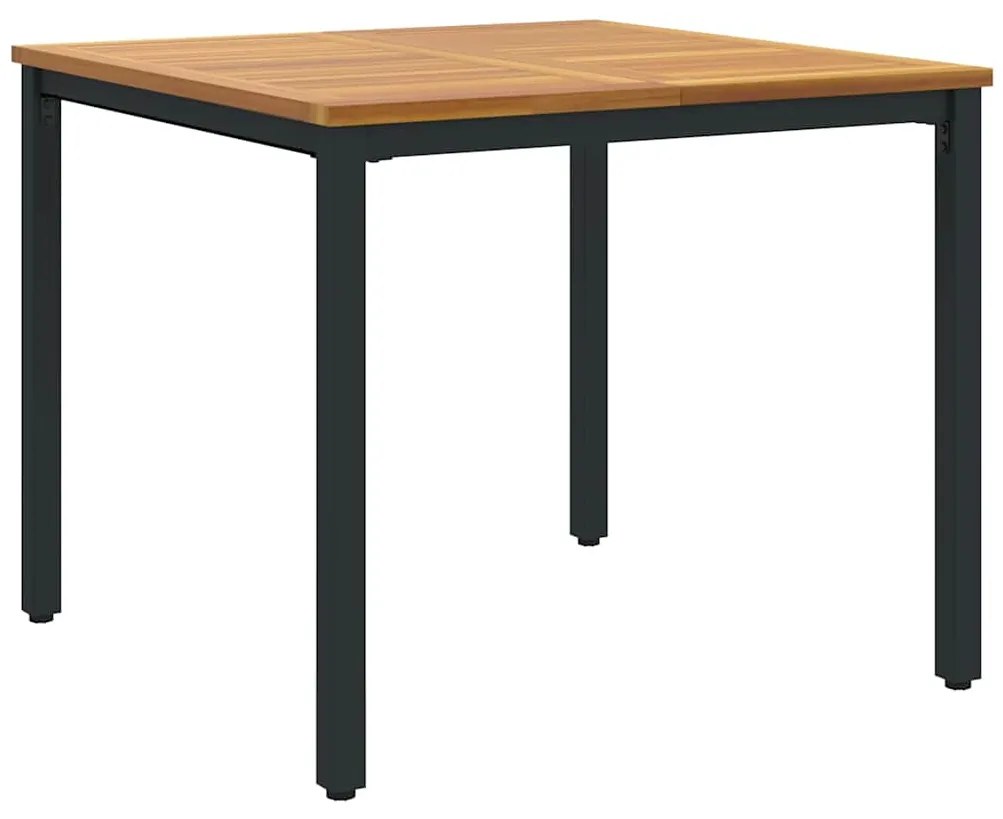 vidaXL Σέτ φαγητού για κήπο 3 pcs Μαύρο και καφέ 90 x 90 x 75 cm