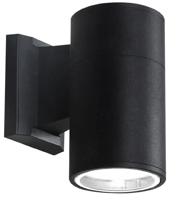 POWERTECH φωτιστικό τοίχου HLL-0189 για GU10 λάμπα, μεταλλικό, IP65, μαύρο