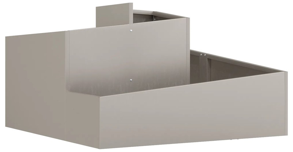 vidaXL Γλάστρα Κήπου Καφέ 80 x 80 x 50 εκ. Ατσάλι σκληρυθέν στον αέρα