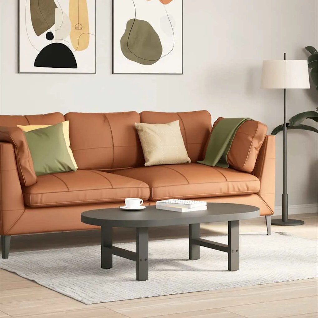 vidaXL Πόδια τραπεζιού σαλονιού Ανθρακί 2 τεμ. 50x(30-31) εκ. Ατσάλι