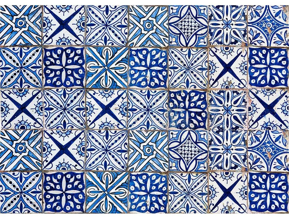 Πλάτη προστασίας τοίχου εστιών κουζίνας Blue Azulejos L