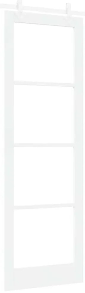 vidaXL Συρόμενη Πόρτα Λευκό 78 x 232 cm Ξύλο και μέταλλο