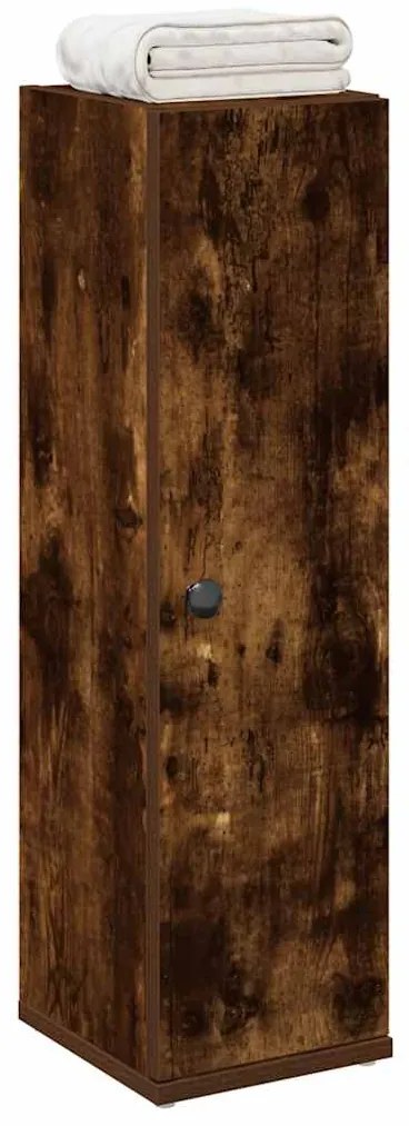 Ντουλάπι μπάνιου με θήκη για ρολά Καπνιστή Δρυς 20,5x22x72 εκ.