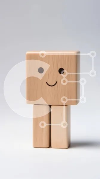 Intra Συλλεκτικό Ξύλινο Παζλ Plywood 4mm - Χαριτωμένο ξύλινο μπλοκ με χαμογελαστό πρόσωπο Σε Ξύλινο Κουτί - Διαστάσεις: 10x10 cm – 25 κομμάτια