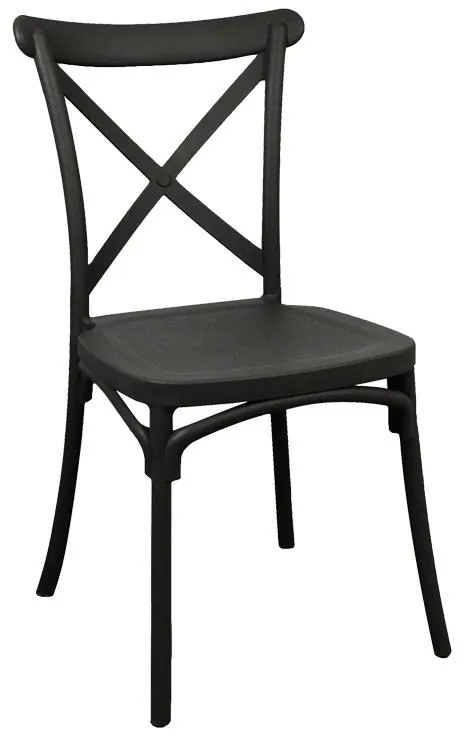 Καρέκλα Crossie pp σε μαύρη απόχρωση 38x46.5x82εκ 38x46.5x82 εκ.