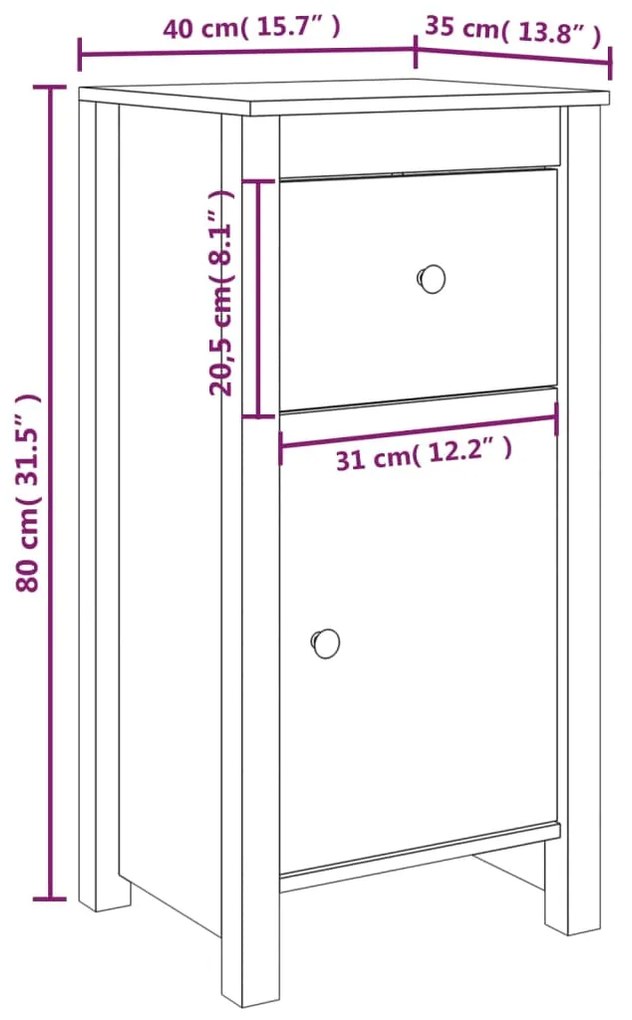 ΝΤΟΥΛΑΠΙ 40 X 35 X 80 ΕΚ. ΑΠΟ ΜΑΣΙΦ ΞΥΛΟ ΠΕΥΚΟΥ 813754