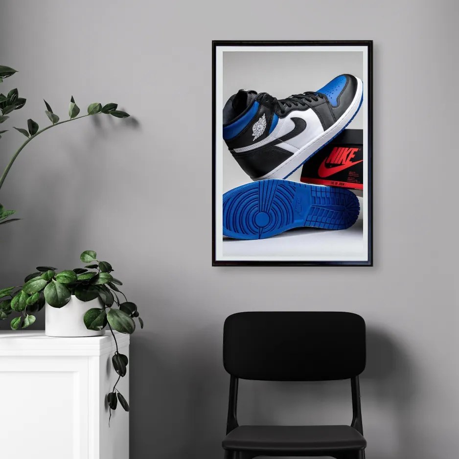 Πόστερ &amp; Κάδρο Sneakers KDS002C 22x31cm Μαύρο Ξύλινο Κάδρο (με πόστερ)