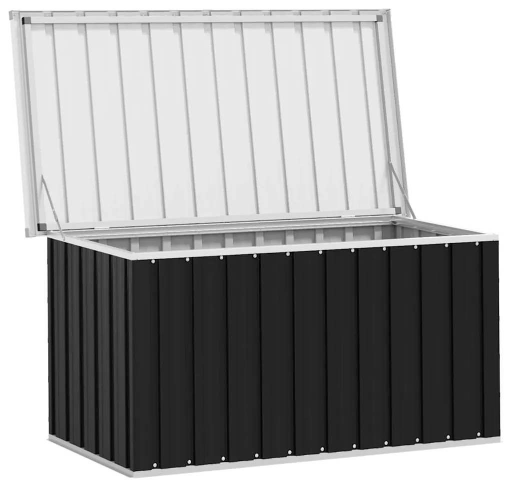 vidaXL Μπαούλο Αποθήκευσης Κήπου Ανθρακί 129 x 67 x 65 εκ.