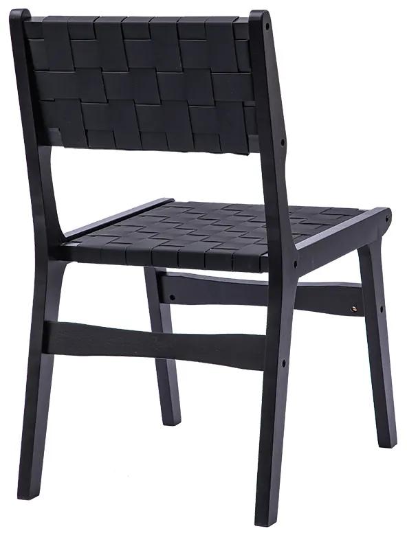 Καρέκλα Ridley pakoworld ξύλο-pu μαύρο