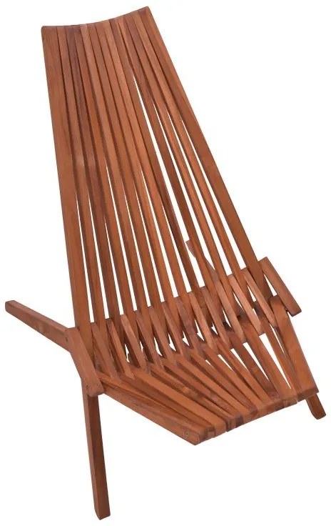 Καρέκλα - Πολυθρόνα Phoenox πτυσσόμενη φυσικό teak ξύλο 101x63x80 εκ. 101x63x80 εκ.