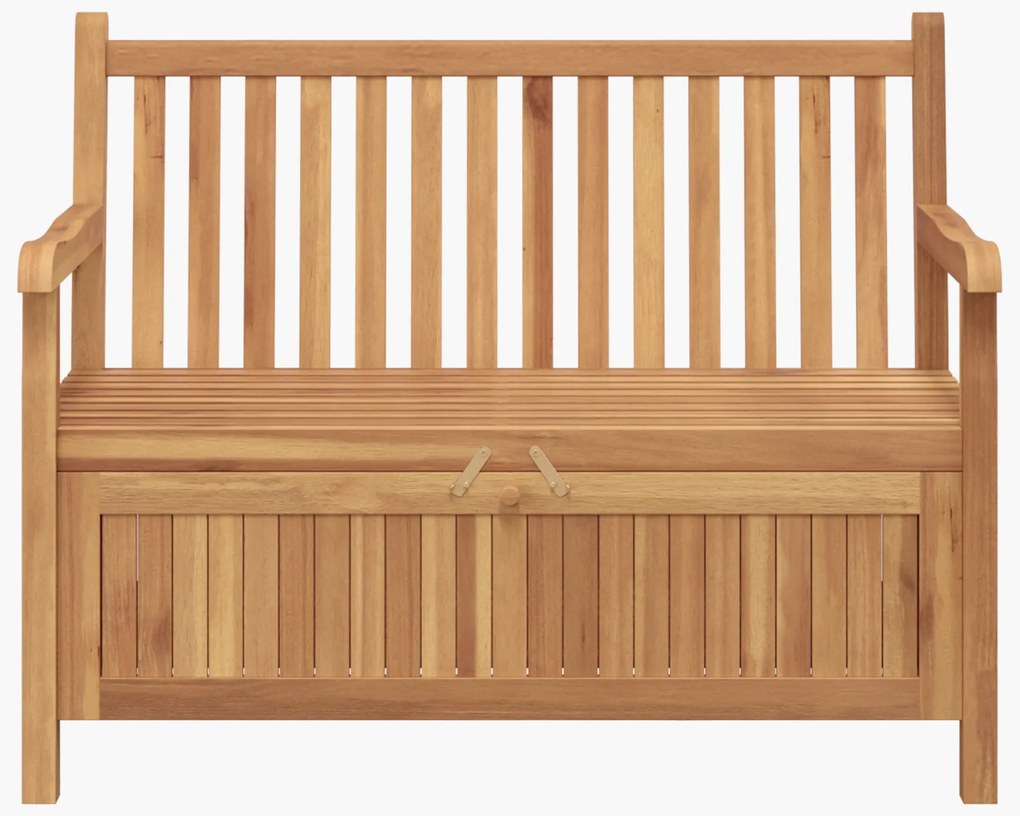 vidaXL Πάγκος Αποθήκευσης Κήπου Καφέ 228 x 60 x 90 εκ Μασίφ ξύλο teak