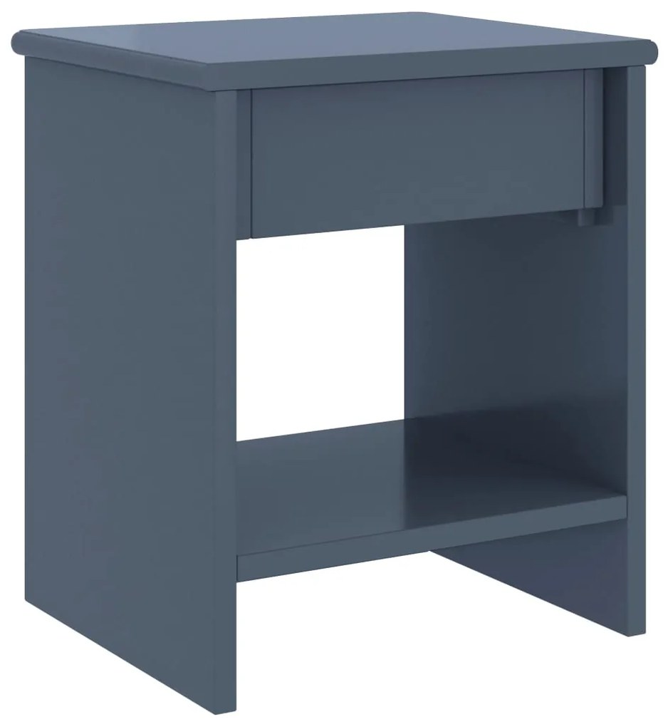 vidaXL Κομοδίνα 2 τεμ. Ανοιχτό Γκρι 35x30x40 εκ. Μασίφ Ξύλο Πεύκου