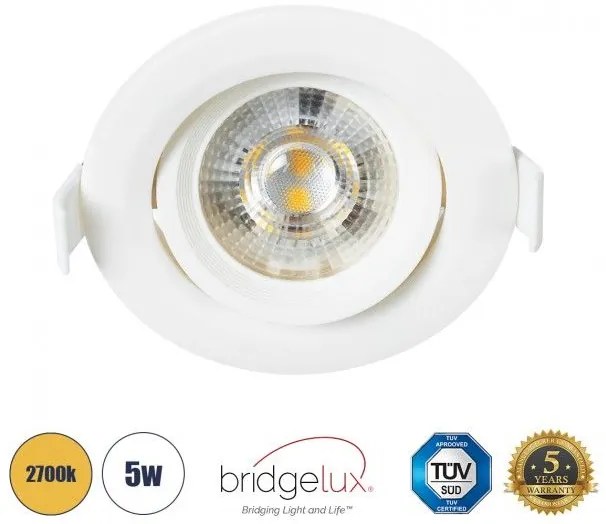 Χωνευτό LED Κινούμενο Spot Downlight 60184 GloboStar 60184 Λευκό