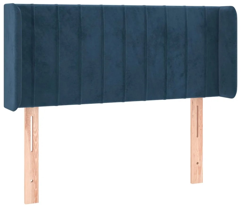 Κεφαλάρι με Πτερύγια Σκούρο Μπλε 103x16x78/88 εκ. Βελούδινο 3119052