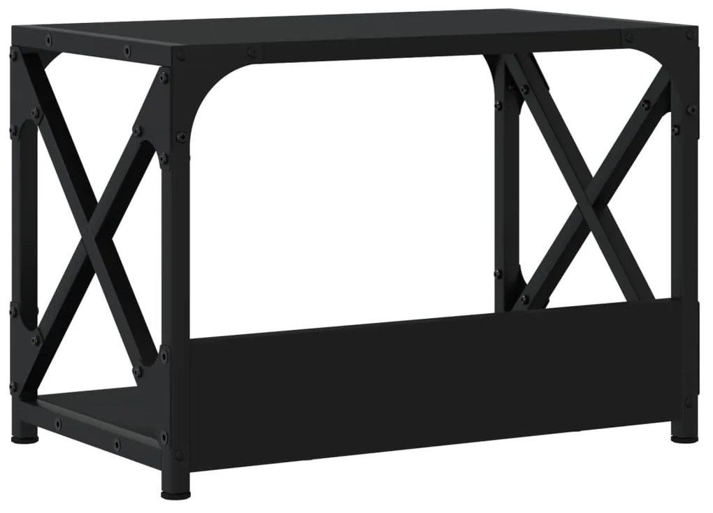 vidaXL Βάση Εκτυπωτή 2 Επιπέδων Μαύρη 44x26x31,5 εκ Επεξεργασμένο Ξύλο