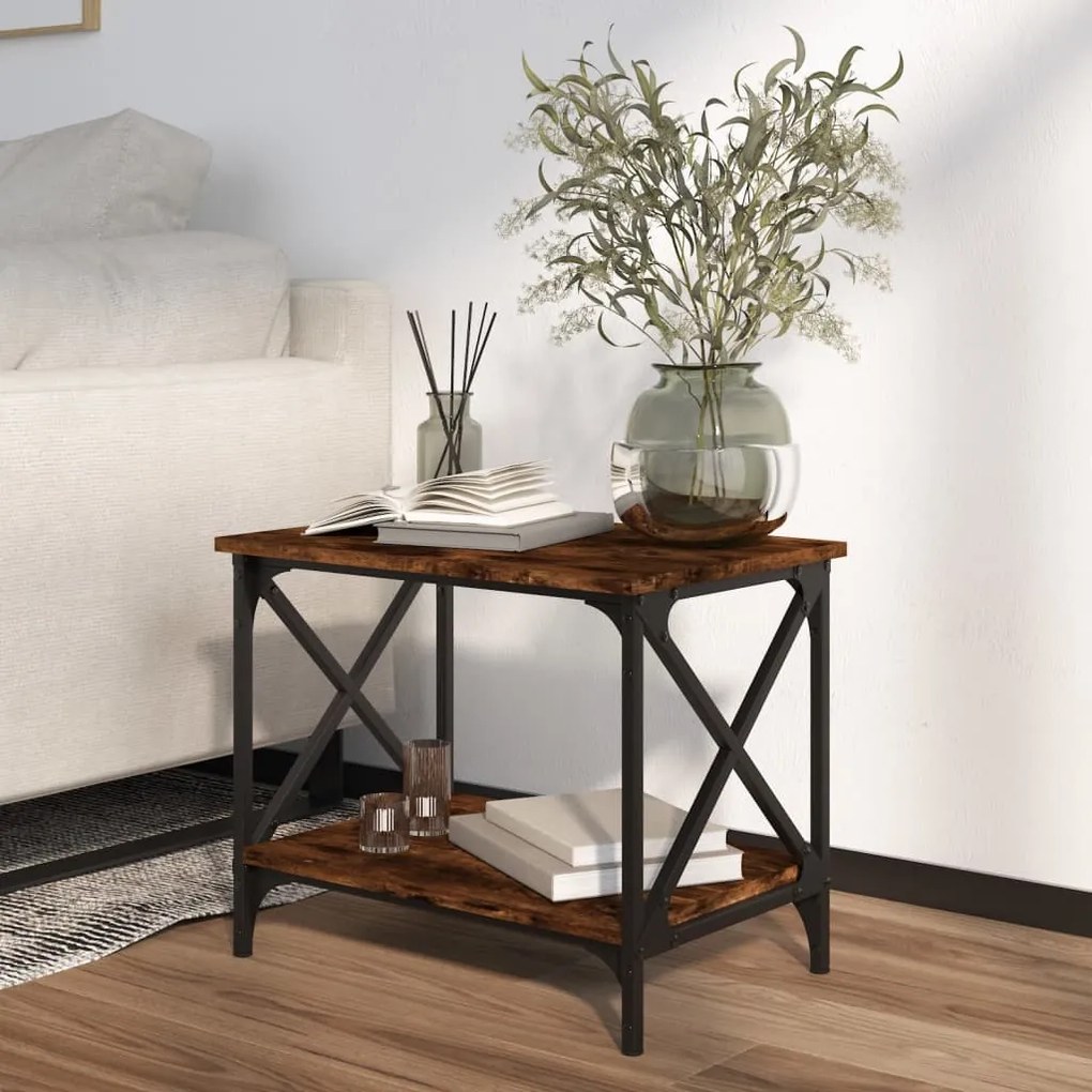 vidaXL Βοηθητικό Τραπέζι Καπνιστή Δρυς 55x38x45 εκ. Επεξεργασμένο Ξύλο