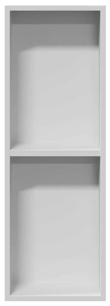 vidaXL Νίτσα Μπάνιου Λευκό 60 x 20 x 9.5 εκ Ανοξείδωτο ατσάλι