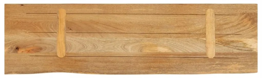 vidaXL Επιφάνεια Τραπεζιού 100x20x2,5 εκ. Live Edge Μασίφ Ξύλο Μάνγκο