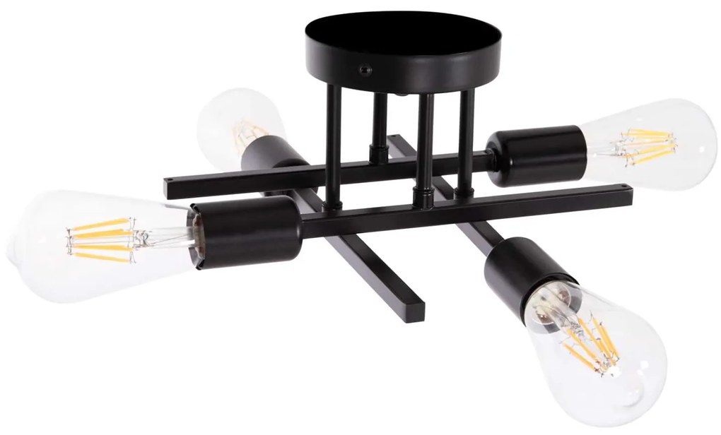 ΦΩΤΙΣΤΙΚΟ ΟΡΟΦΗΣ ΠΟΛΥΦΩΤΟ LIGHTY HM7428.11 ΜΕΤΑΛΛΟ ΣΕ ΜΑΥΡΟ 28x28x15Υεκ.