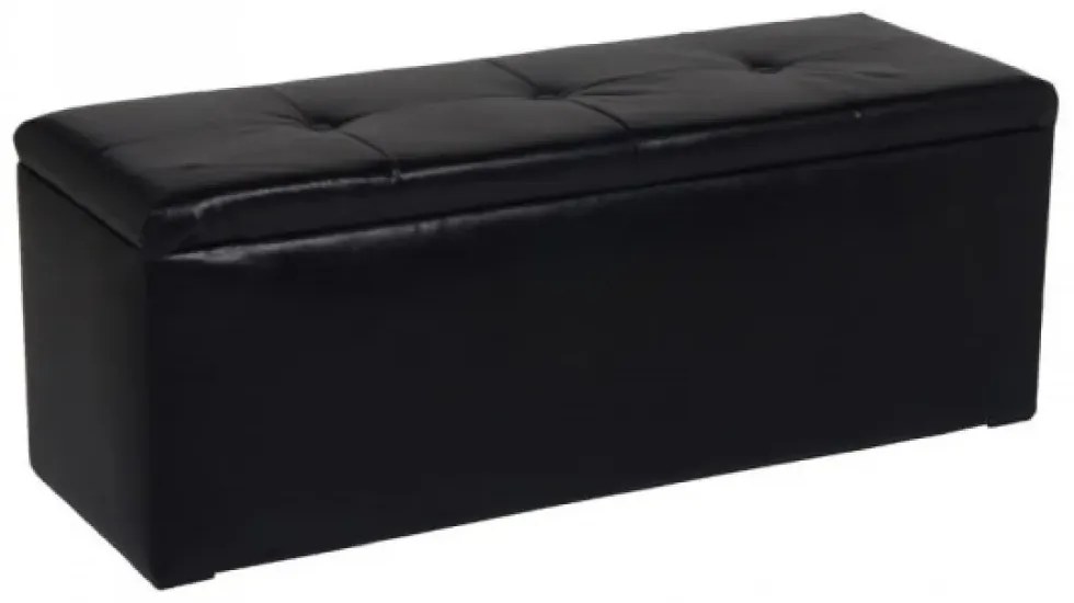 Σκαμπό με αποθηκευτικό χώρο, Praktik, Μαύρο 100x33x39 εκ., Genomax Genom1210000059