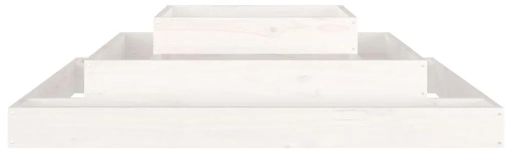 Ζαρντινιέρα Λευκή 110 x 110 x 27 εκ. από Μασίφ Ξύλο Πεύκου - Λευκό