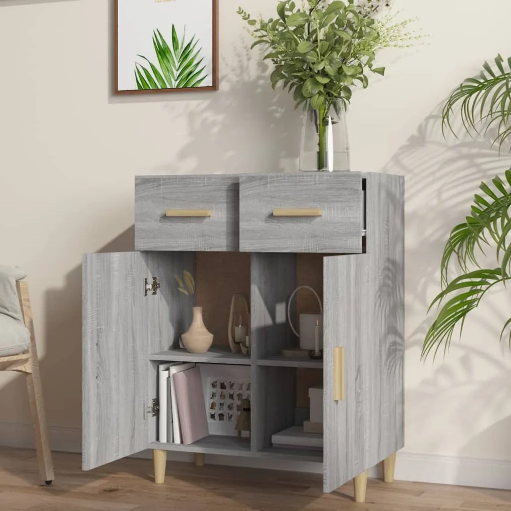 vidaXL Ντουλάπι Γκρι Sonoma 69,5 x 34 x 89 εκ. από Επεξεργασμένο Ξύλο