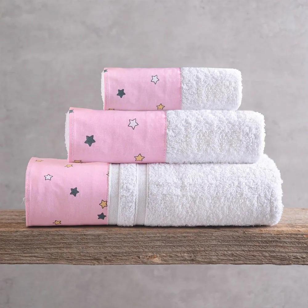 Πετσέτες Blaze (Σετ 3τμχ) Pink Ρυθμός Σετ Πετσέτες 70x140cm 100% Πενιέ Βαμβάκι