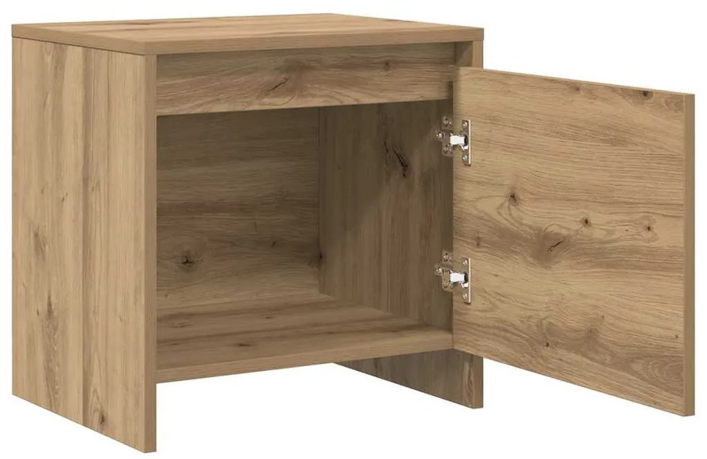 vidaXL Κομοδίνο artisan δρυς 45 x 34 x 44.5 εκ Επεξεργασμένο ξύλο