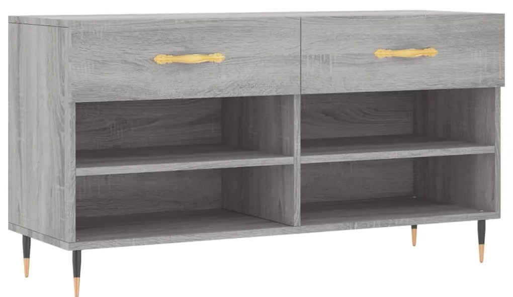 vidaXL Παπουτσοθήκη Γκρι Sonoma 102x35x55 εκ. από Επεξεργασμένο Ξύλο