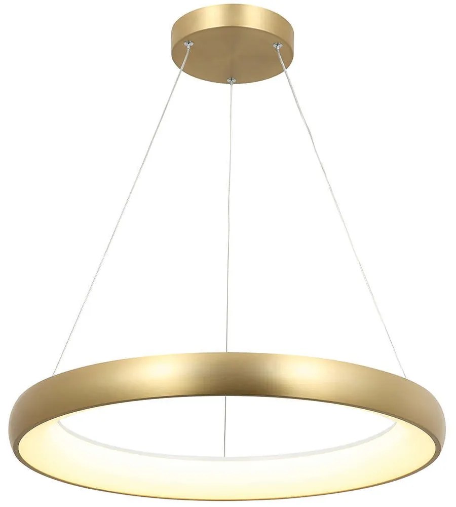 Φωτιστικό Οροφής 2062 Led 3000K 60W Φ80cm Brushed Gold Matt Αλουμίνιο,Ακρυλικό